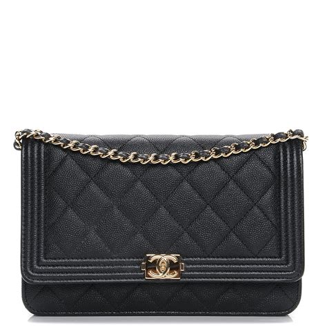 chanel boy wallet on chain quilted caviar|Chanel Boy Long Flap Wallet Black Caviar Aged Ruthenium .